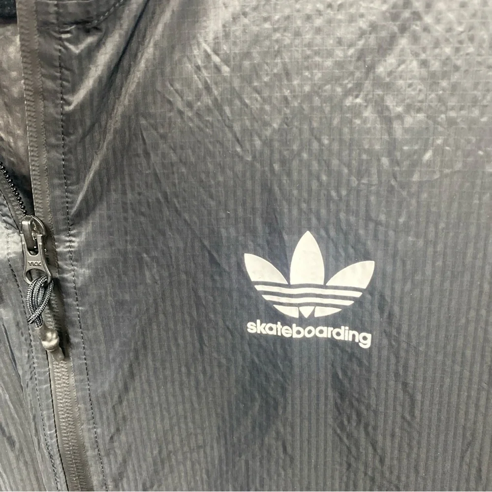 Adidas Skateboarding Sample Jacket Men Black Windbreaker Lightweight Rare Medium